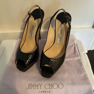 Jimmy Choo snake sling back